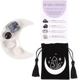 Stress Healing Crystal Set with Moon Trinket Dish