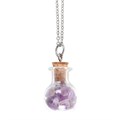 Calming Amethyst Potion Bottle Necklace