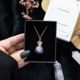 Calming Amethyst Potion Bottle Necklace