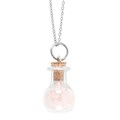 Love Rose Quartz Potion Bottle Necklace