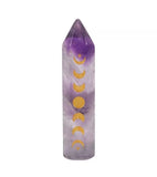 Amethyst Crystal Moon Phase Point