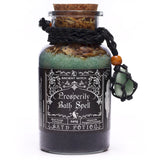 Ancient Witch Bath Spell Potion & Aventurine Crystal Amulet - Prosperity