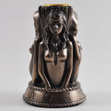 Spirit Earth 3 Witch Candle Holder - Bronze