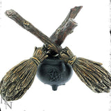 Spirit Earth Broomstick Crystal Ball Set